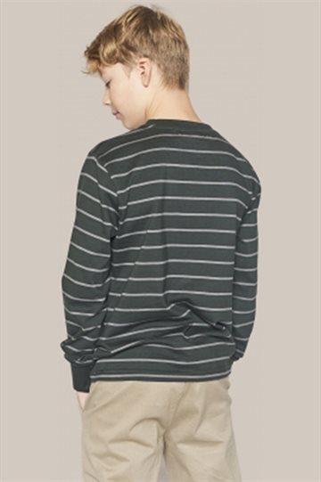 Grunt L/S T-shirt - Bos Stripe - Dark Green