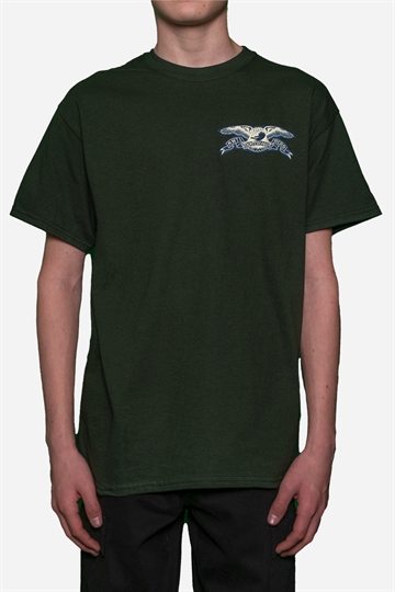 Anti Hero T-shirt - Basic Eagle Chest - Forrest Green Yellow