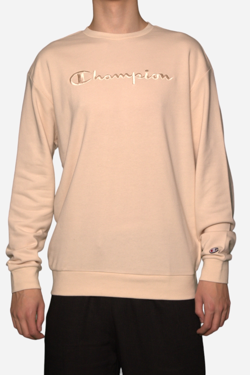 Champion Sweatshirt m. broderi - Basic - Light Sand