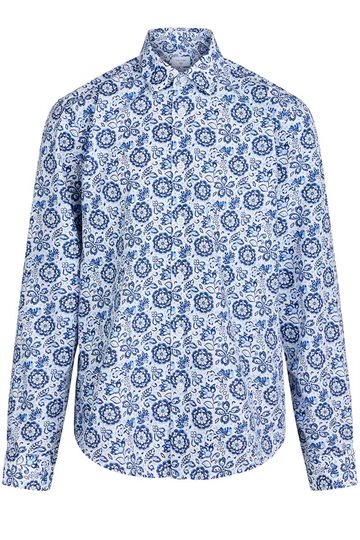 Formél Mønstret Skjorte - Tex Paisley - Blue