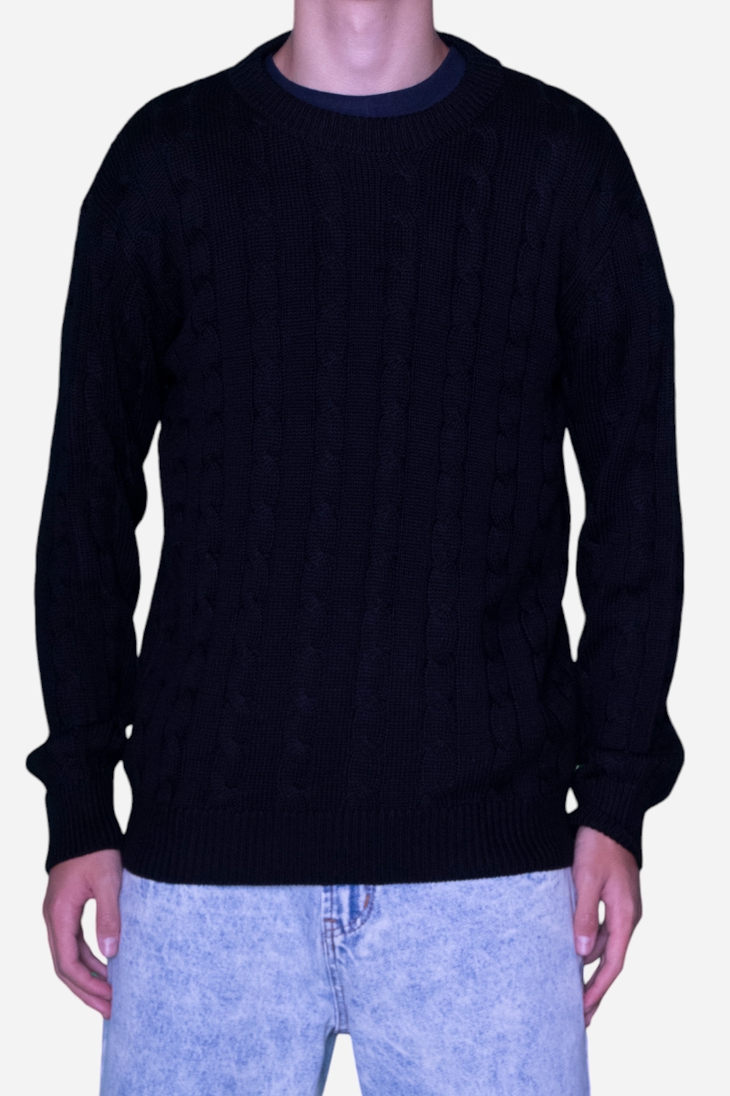 Basic - Cable Knit - Black