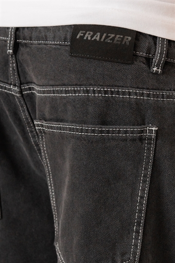 Fraizer - Teens - Baggy Shorts - Black Denim Wash