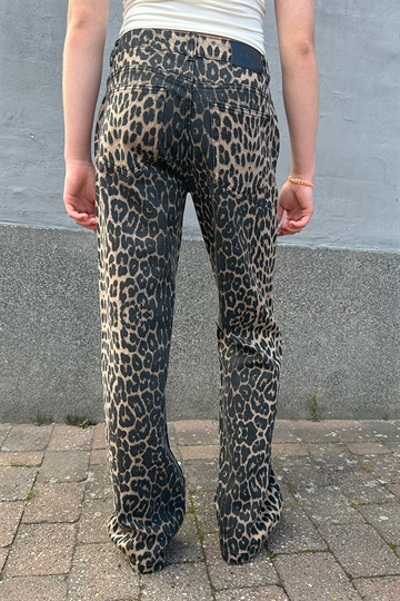 Fraizer - Pige Jeans Lav Talje - Malou - Leopard Print