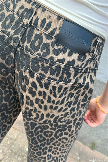 Fraizer - Pige Jeans Lav Talje - Malou - Leopard Print