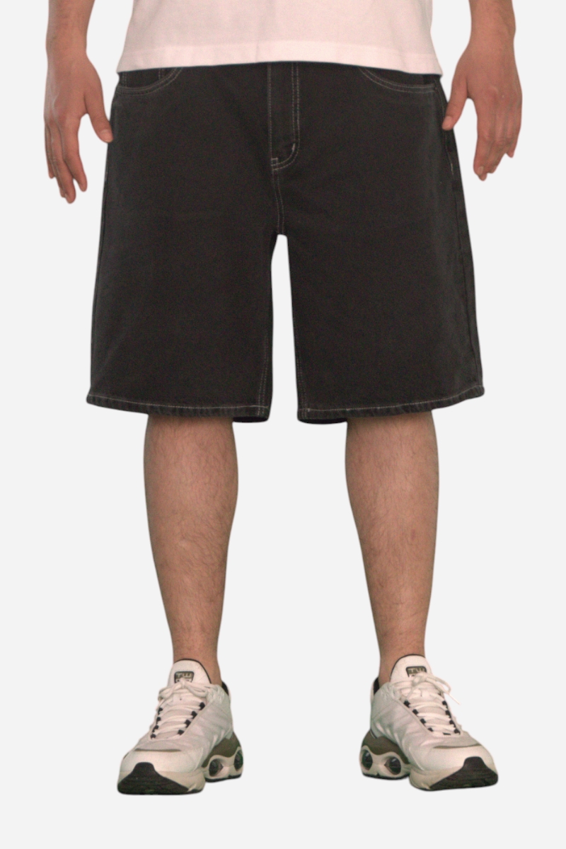 Fraizer - Teens - Baggy Shorts - Black Denim Wash