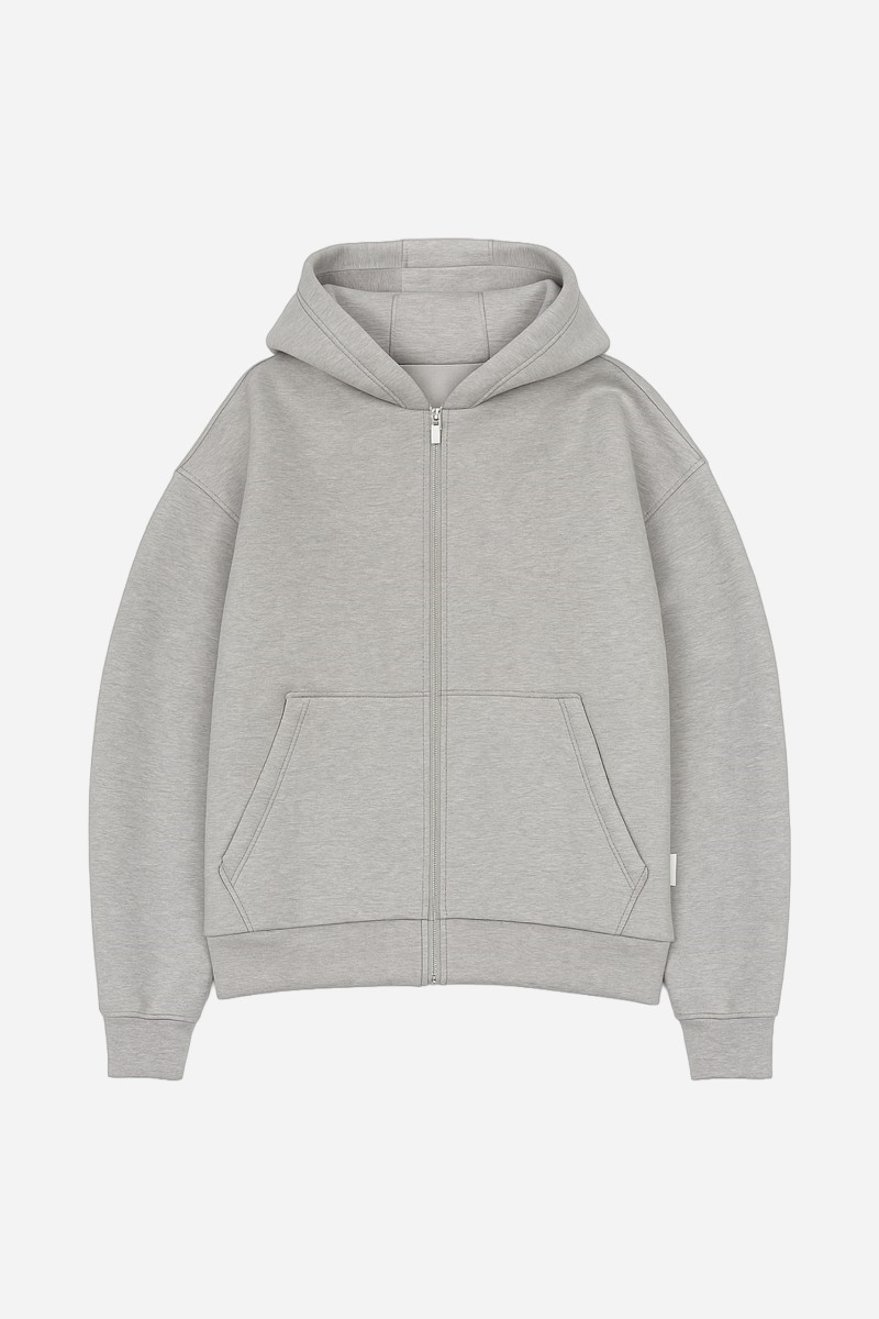 Grunt Hohen Scuba Zip Hood - Grey Melange
