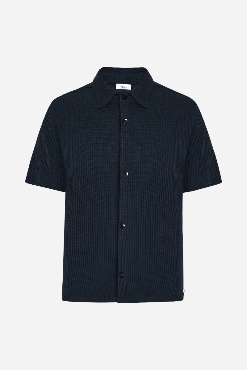 Grunt Alfred Waffle Shirt - Navy