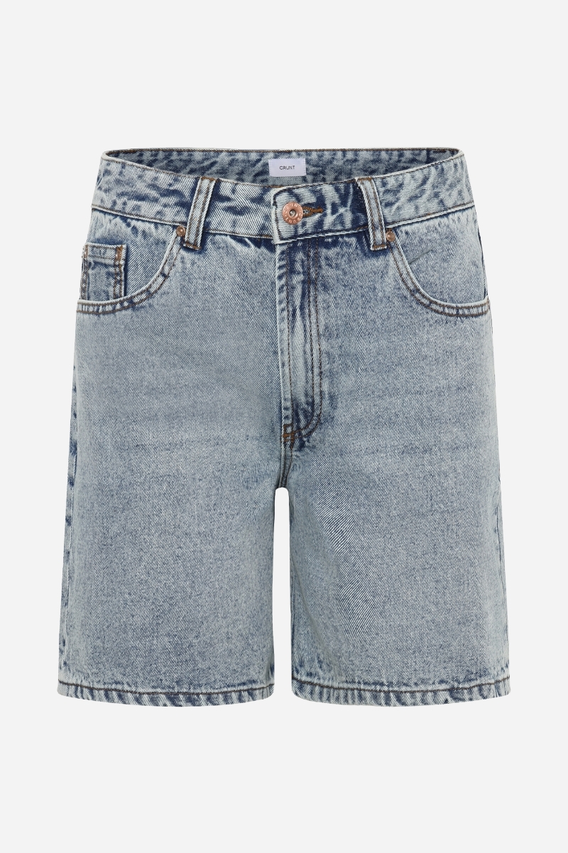 Grunt Glori Mid-rise Shorts - Blue Vintage