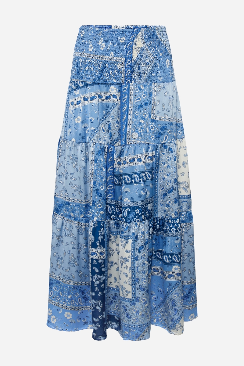GRUNT Jazmi Print Skirt - Blue