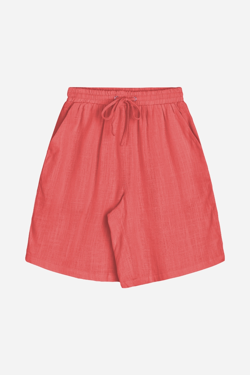 GRUNT Tanja Linen Shorts - Coral