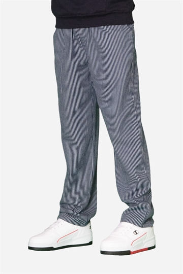 GRUNT Bukser - Agri Blue Stripe Pants - Navy