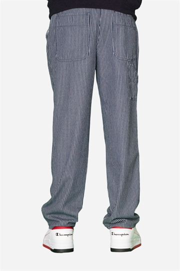 GRUNT Bukser - Agri Blue Stripe Pants - Navy