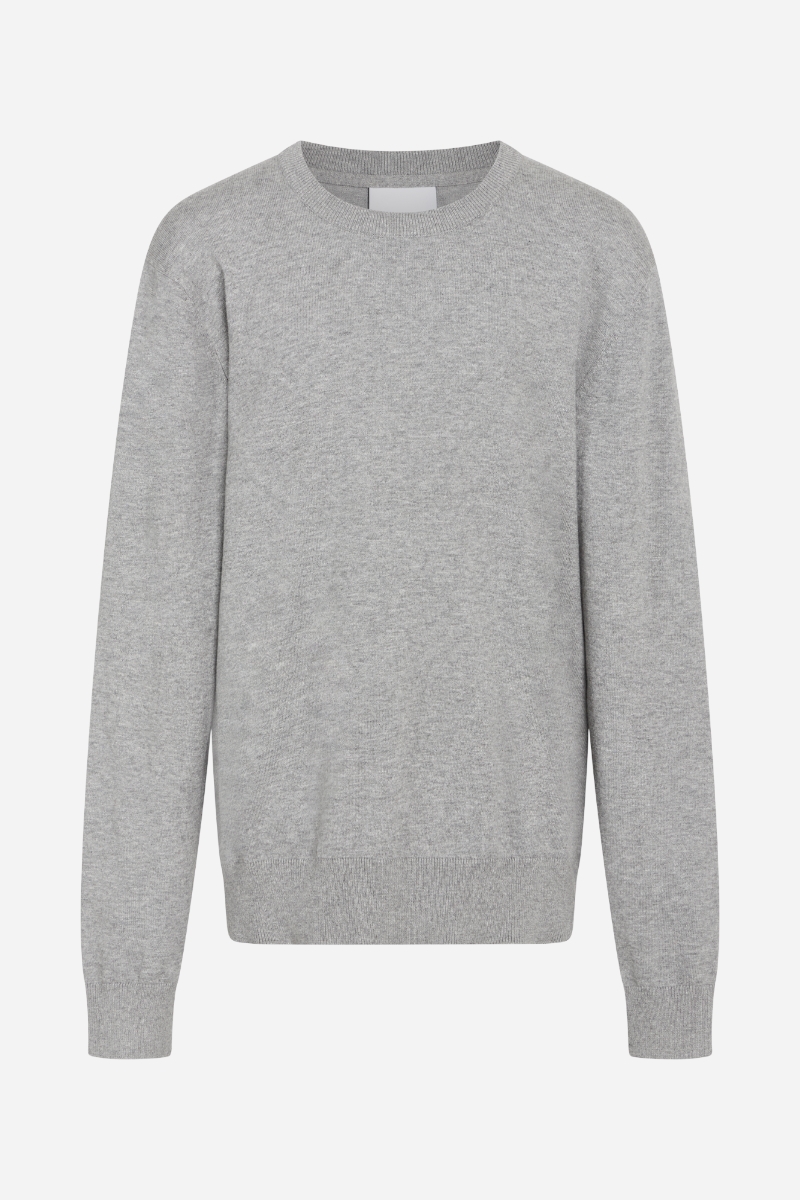 Grunt Carl Crew Knit - Grey Melange