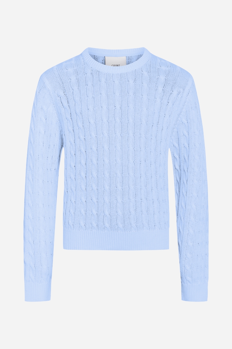 Grunt Line Cable Knit - Light Blue