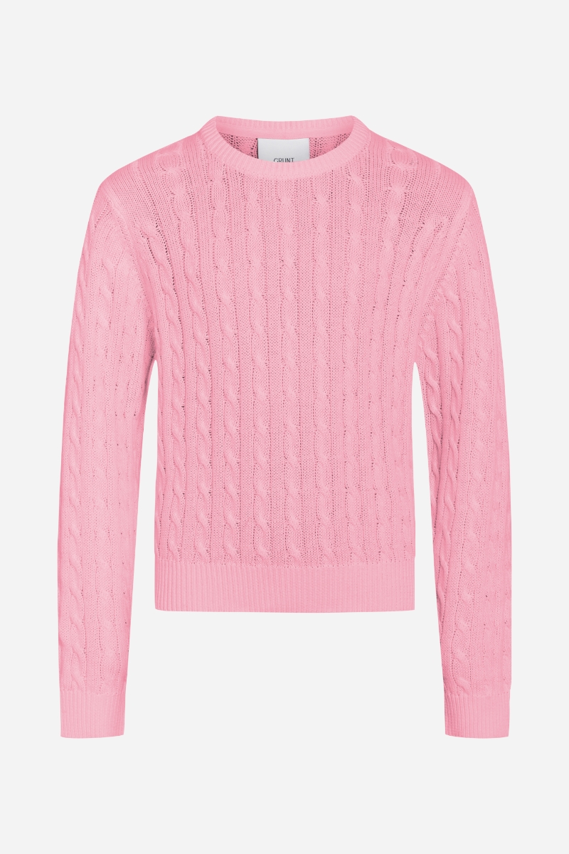 Grunt Line Cable Knit - Light Pink