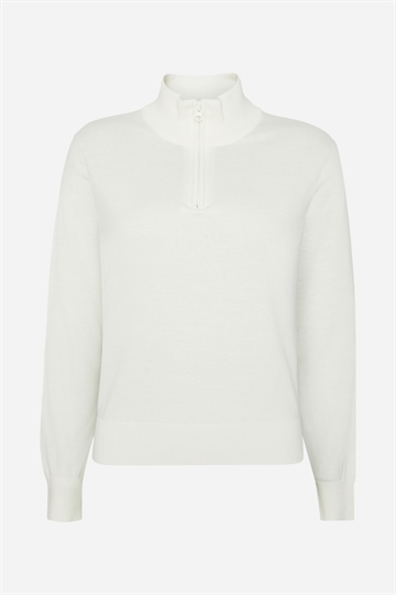 Grunt Ludvig Half Zip Knit - Off White