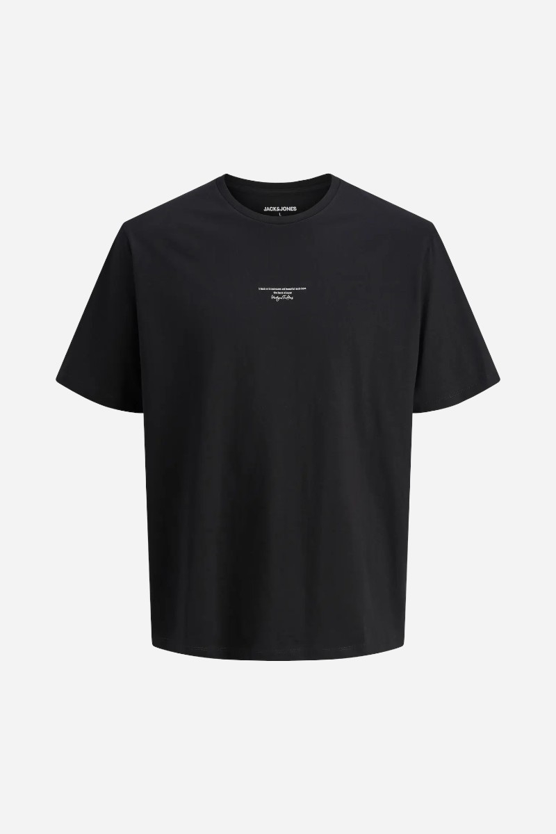 Jack & Jones JJKENJI TEE SS CREW NECK - Black 