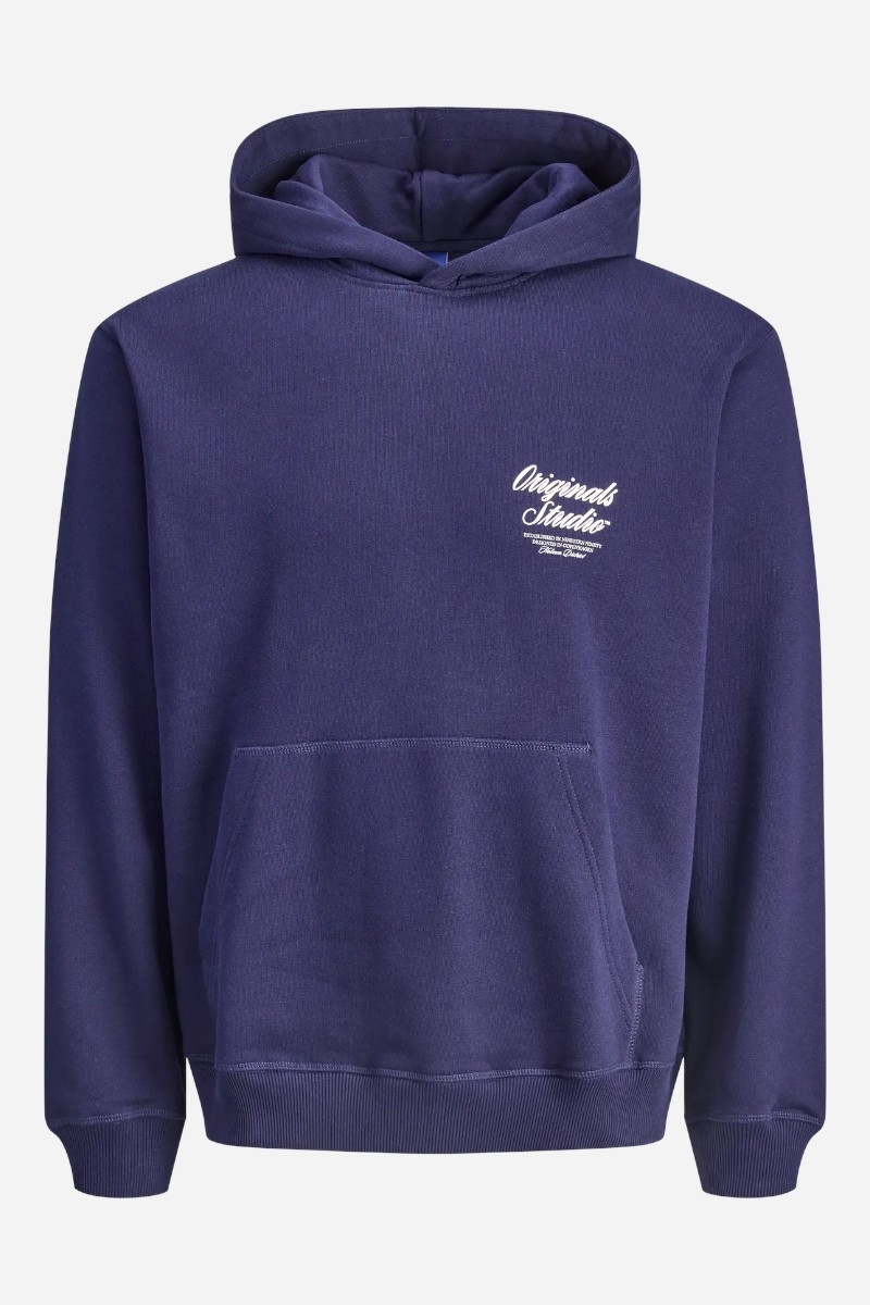 Jack & Jones JORNORREBRO TYPO BACK SWEAT HOOD SN - Ocean Cavern