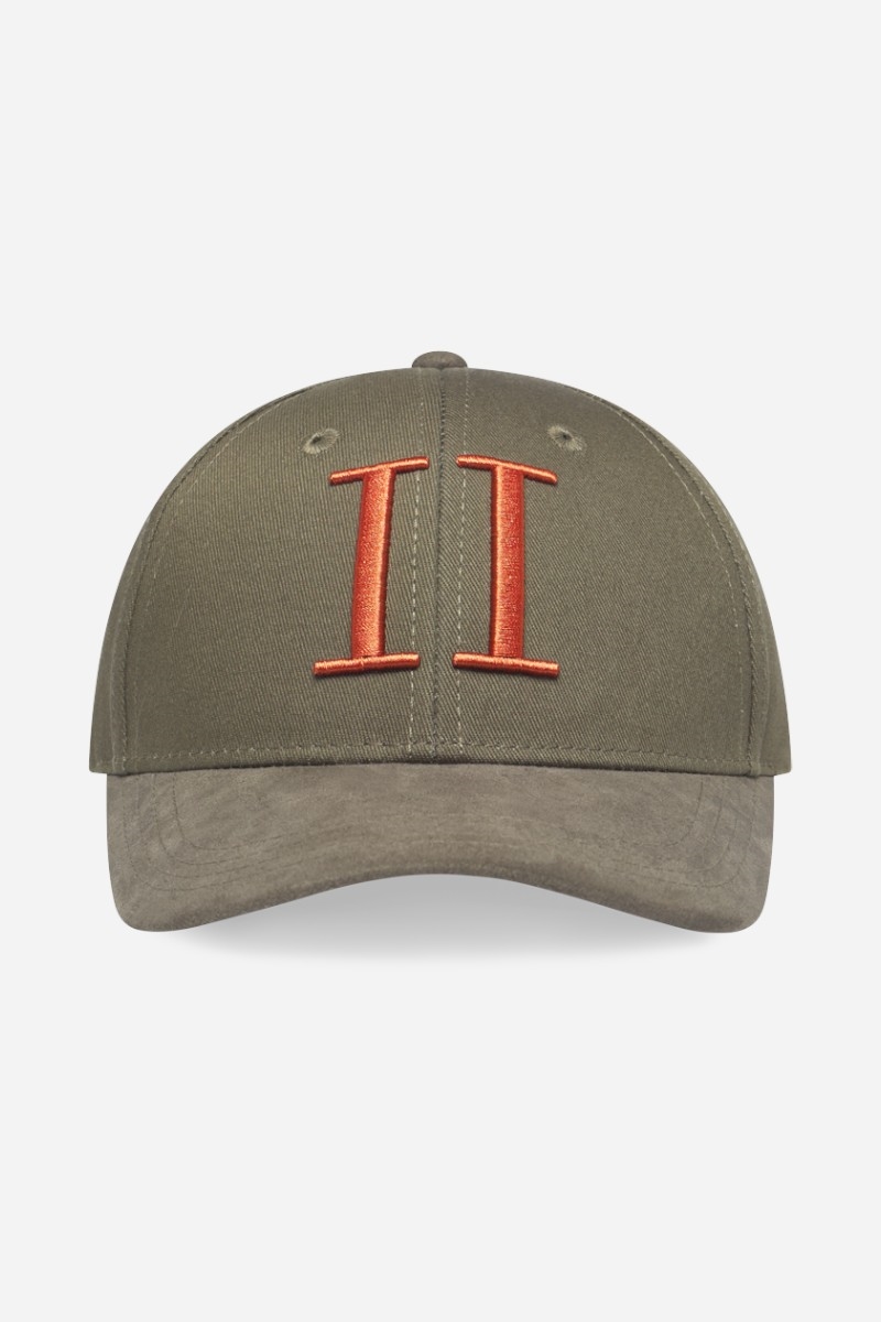 Les Deux Baseball Cap Encore Suede - Olive Night Green