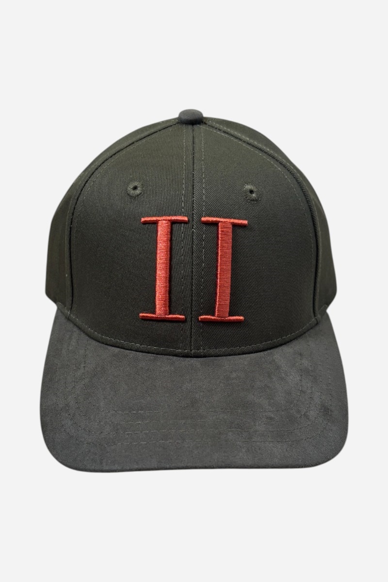 Les Deux Baseball Cap Encore Suede - Olive Night Green