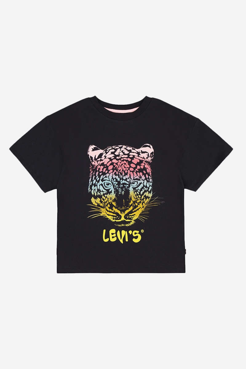 Levi\'s Leopard Oversize Tee - Caviar