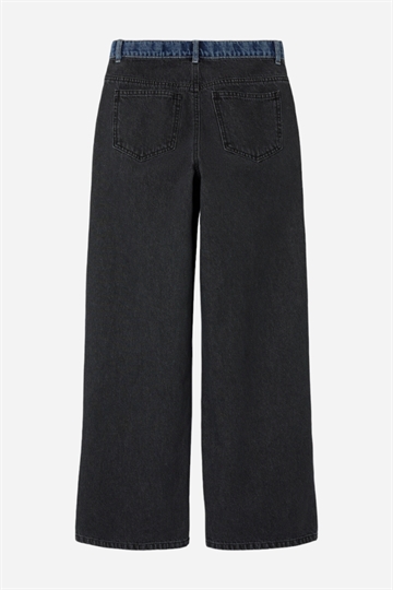 LMTD Novi Wide Pants - Black Denim / Blue Denim