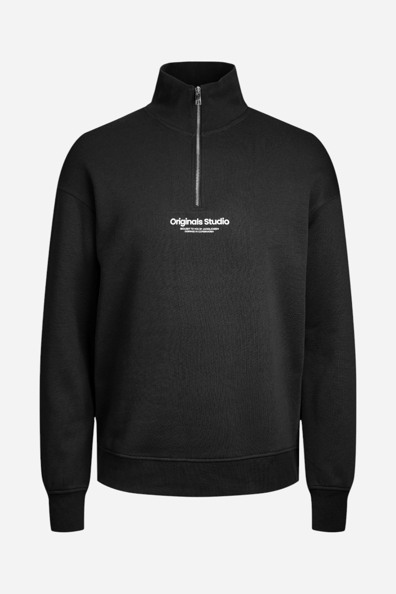 Jack & Jones Vesterbro Sweat Quarter Zip - Black