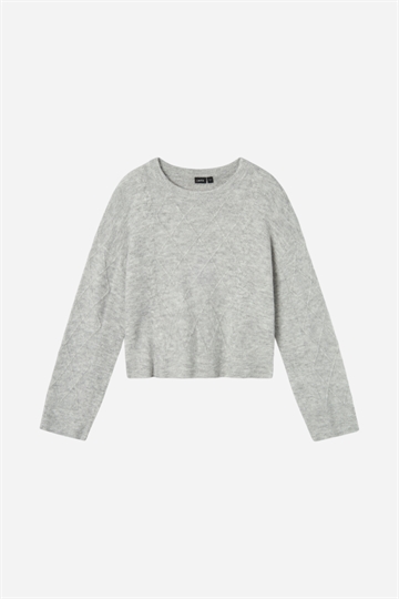 LMTD Lodet Cabel Short Knit - Grey Melange