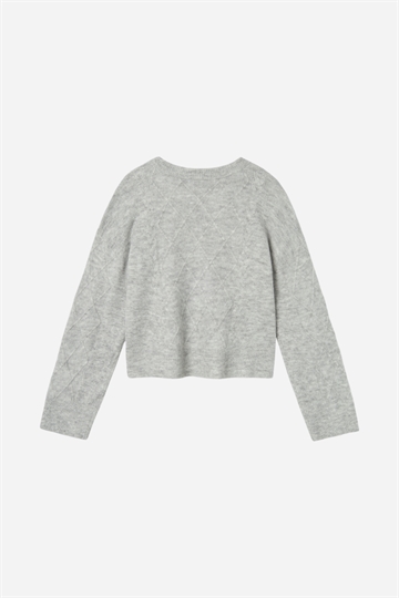 LMTD Lodet Cabel Short Knit - Grey Melange