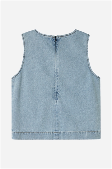 LMTD Namel Short Top - Medium Blue Denim