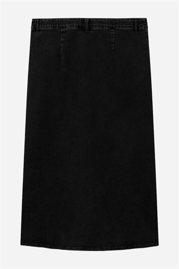 LMTD Nece Denim Long Skirt - Black Denim