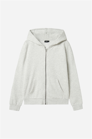 LMTD Nizu Bru Sweat Hood Cardigan - Light Grey Melange