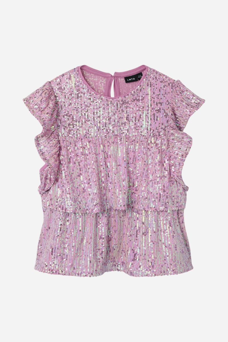 LMTD Rink Cap Sequins Top - Lilac Snow