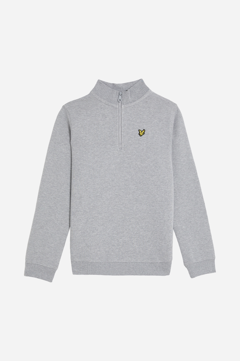 Lyle & Scott Quarter Half Zip Pullover - Light Grey Marl