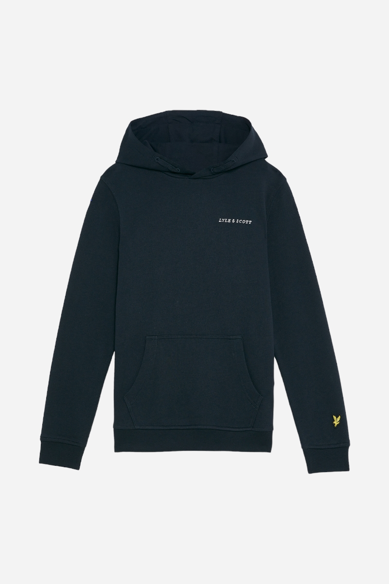 Lyle & Scott Script Embroidered Hoodie - Dark Navy