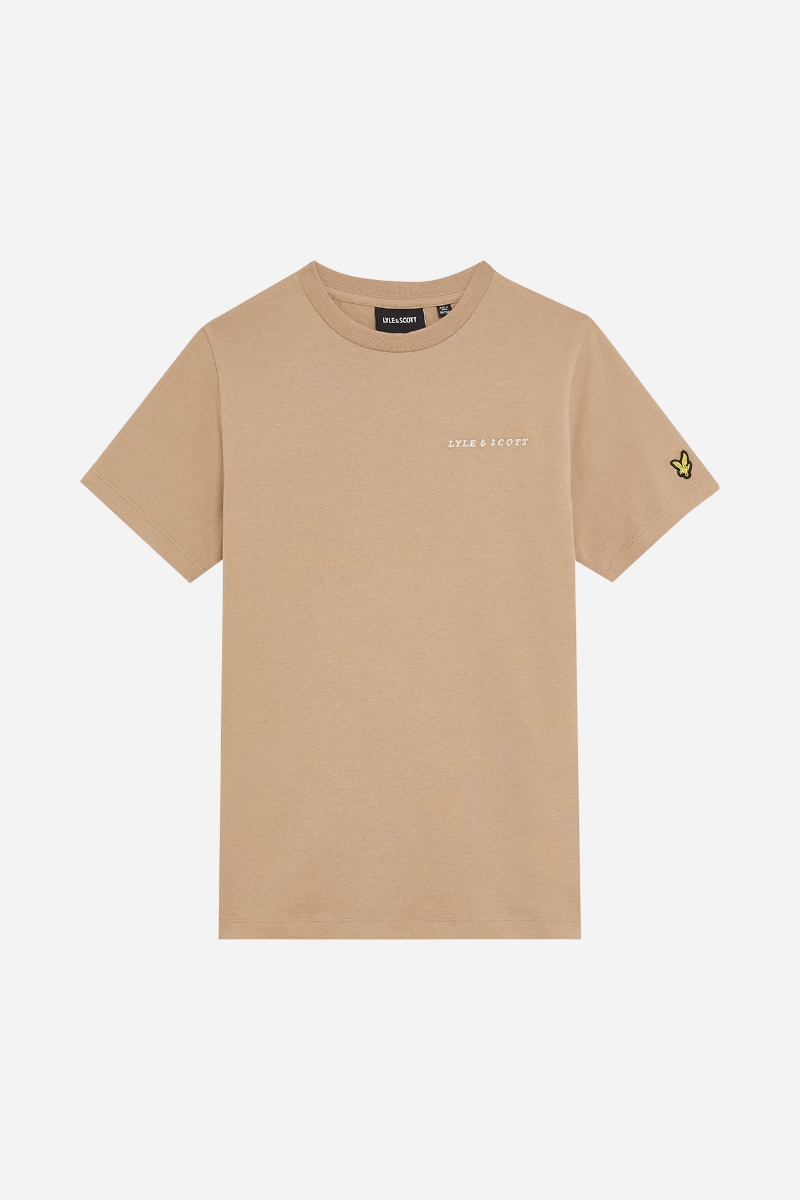 Lyle & Scott Script Embroidered T-shirt - Sand Storm