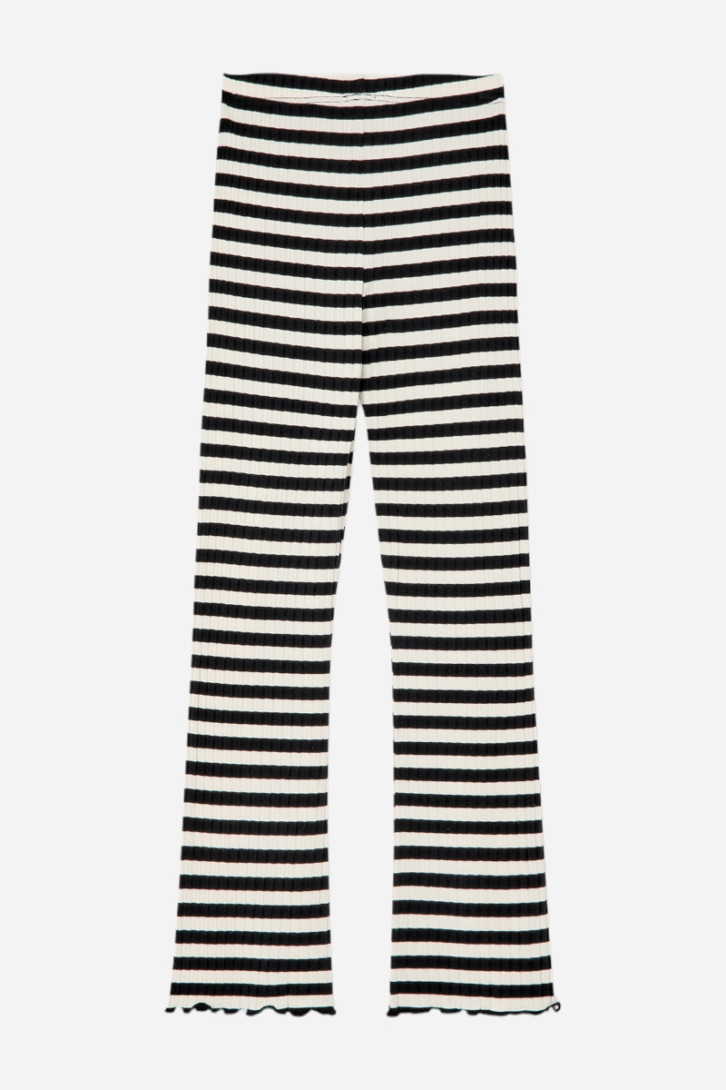 Mads Nørgaard 5x5 Classic Stripe Leggings - Lala - Black Vanilla Ice