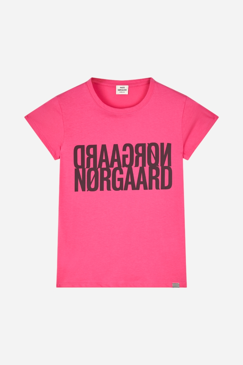 Mads Nørgaard Organic T-shirt - Tuvina - Carmine Rose