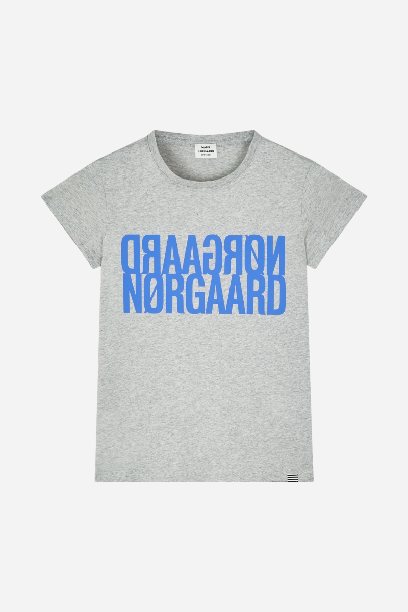 Mads Nørgaard Organic T-shirt - Tuvina - Light Grey Melange