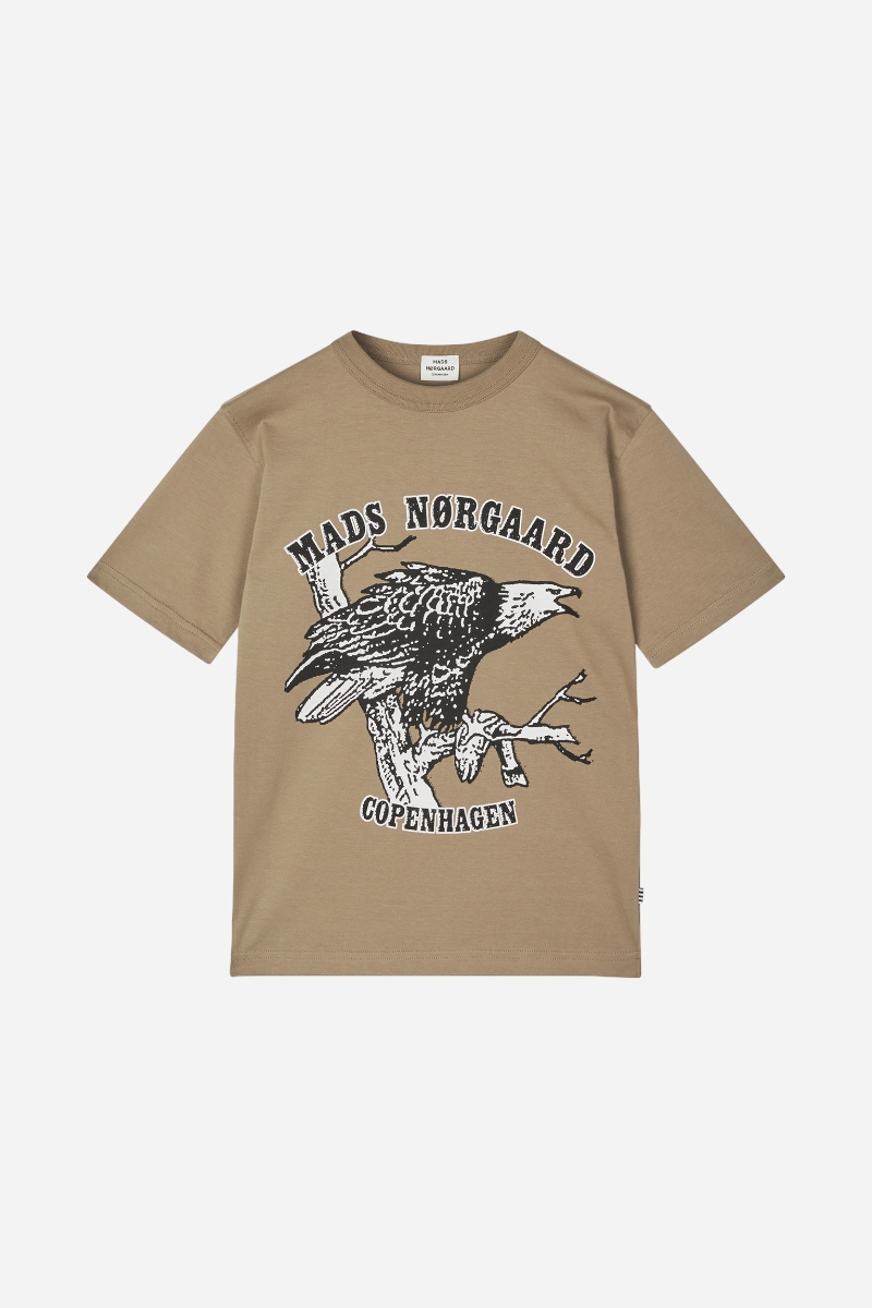 Mads Nørgaard Printed T-shirt - Theo - Lead Gray