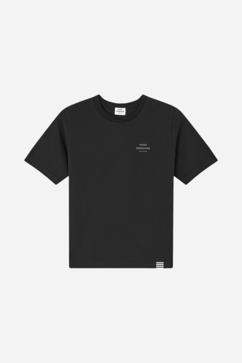 Mads Nørgaard Printed Thorlino Tee - Black