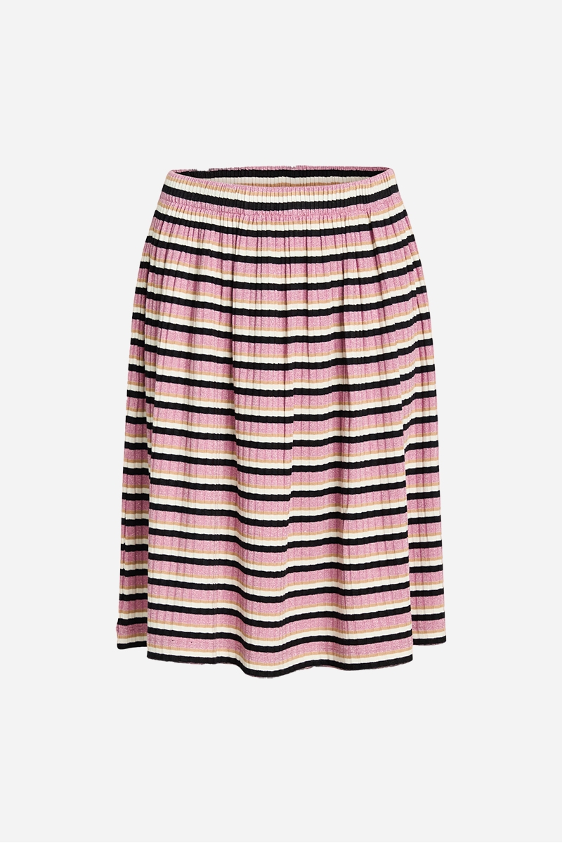 Mads Nørgaard Sagalina Skirt Lurex Stripe - Pink Lavender