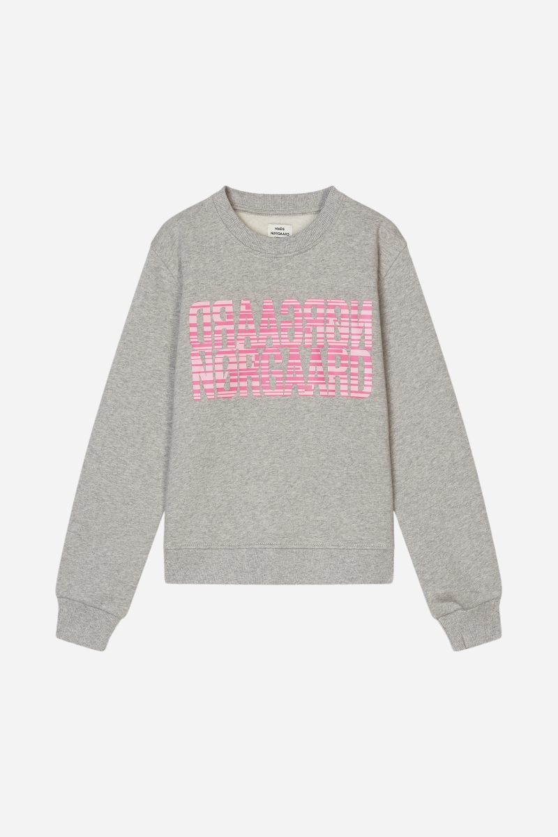 Mads Nørgaard Organic Sweatshirt Talinka - Light Grey Melange