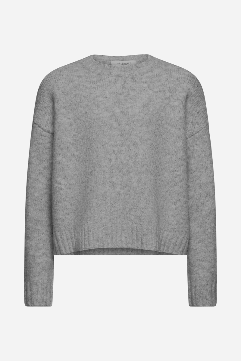 Rosemunde Magnolia O-neck Pullover - Light Grey Melange