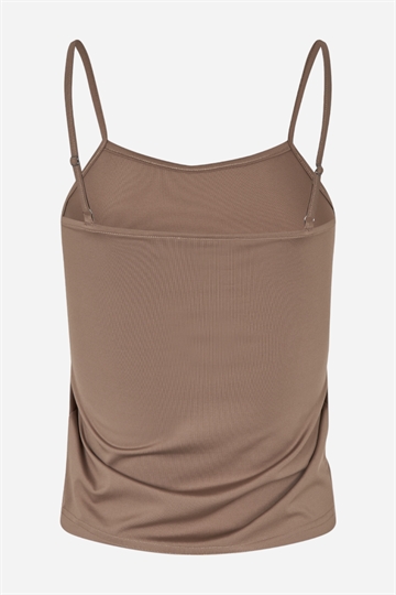 Rosemunde Top m. stropper - Dark Sand