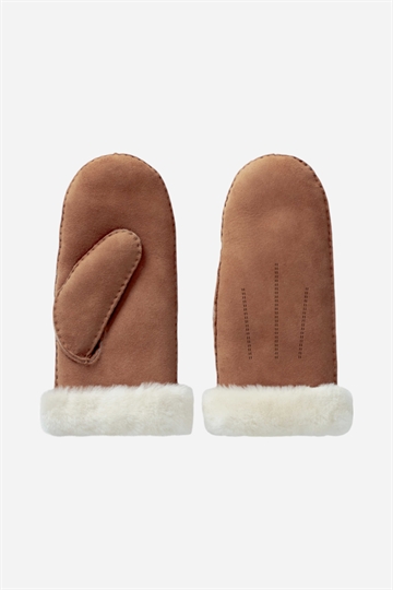 Rosemunde Sydney Shearling Stitch Mittens - Almond