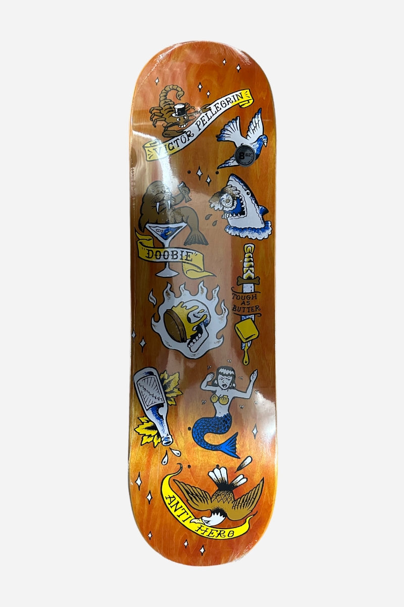 Anti Hero Doobie No Regerets 8.62" Deck - Yellow