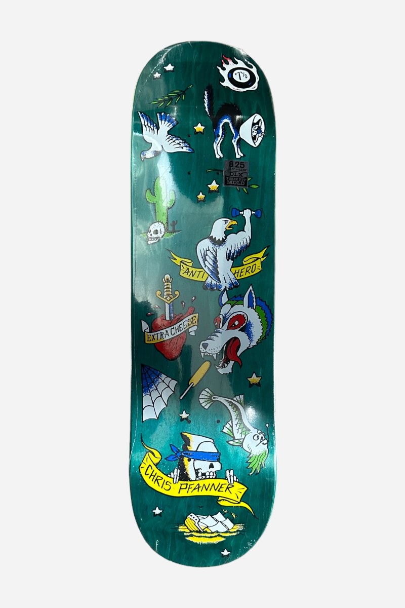 Anti Hero Peanner No Regerets 8.25" Deck - Green