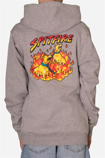 Spitfire Hood Hell Hounds Pullover Sweatshirt - Heather Grey