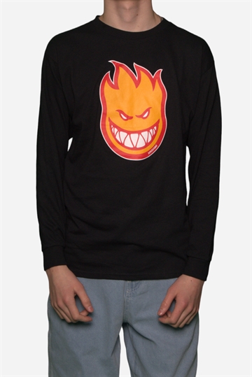 Spitfire Youth L/S Bighead Fill Tee - Black / Gold / Red